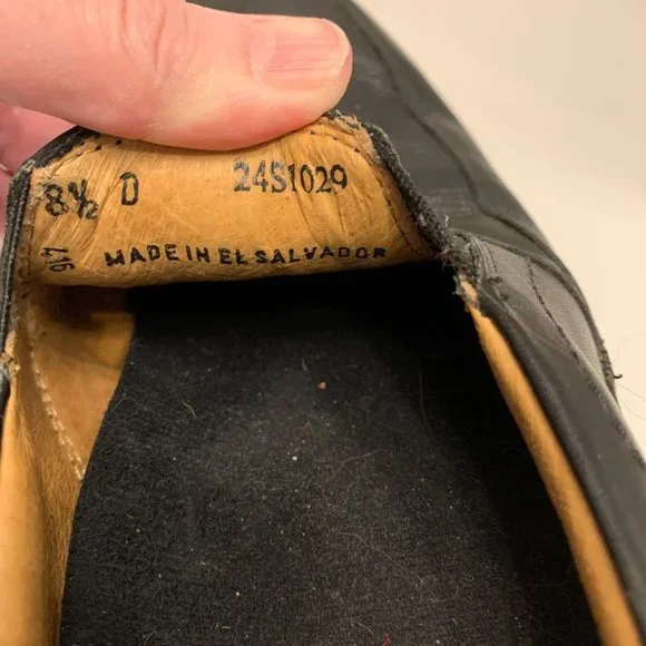 Abeo Black Leather Slip-Ons Orthotics Comfort